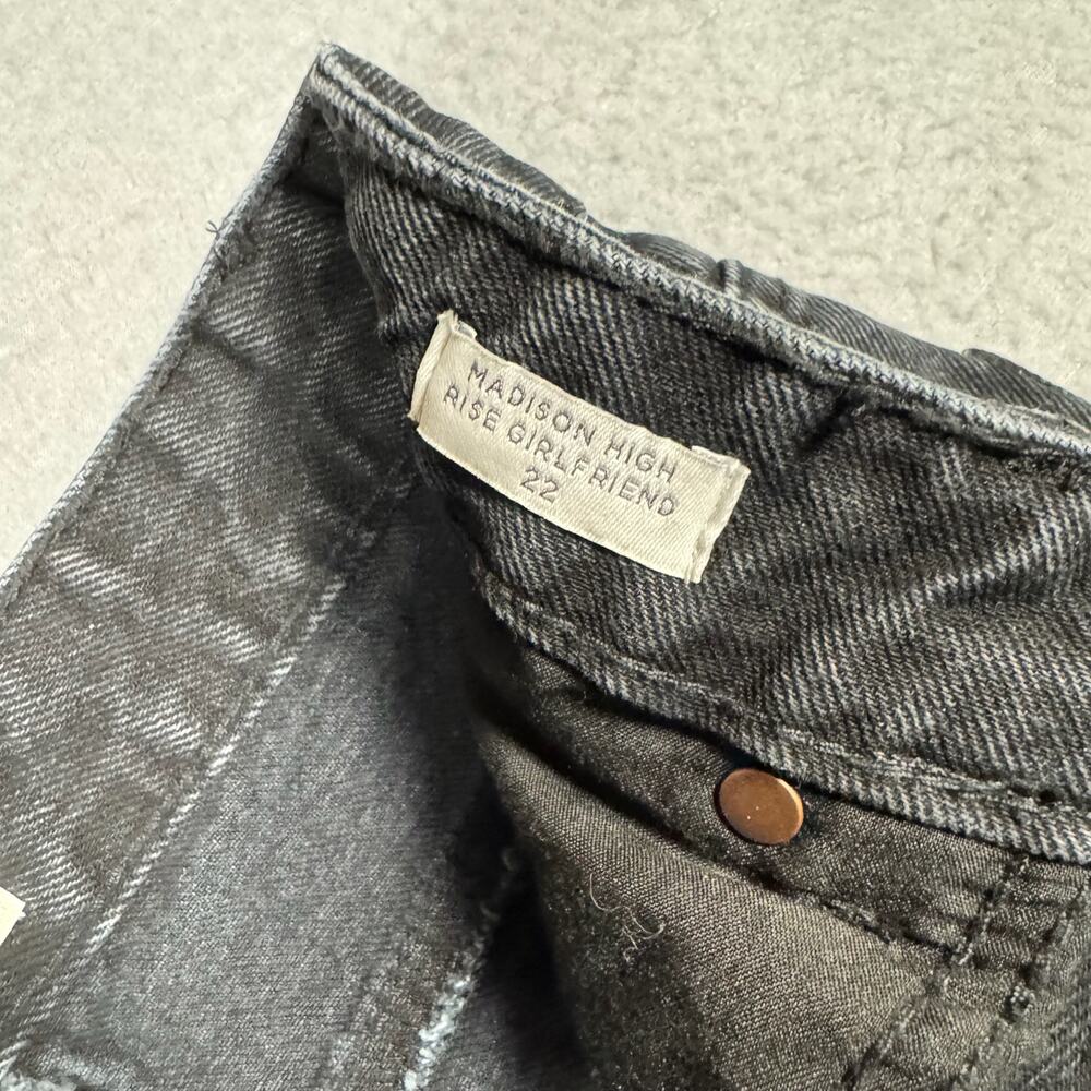 Pacsun Y2K 2000s Women's Madison High Waisted Girlfriend Jeans Black - Size 22 - Picture 10 of 12